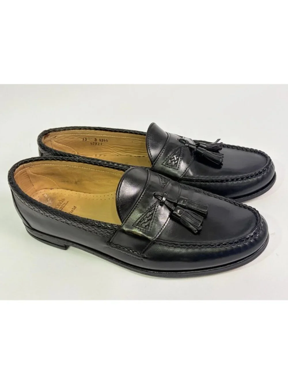 Allen Edmonds Maxfield Loafers Dress Shoes Mens Size 13 Black Leather 47711 USA